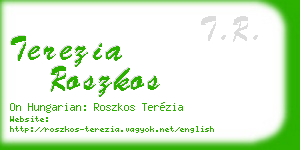 terezia roszkos business card